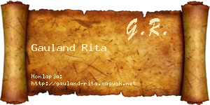 Gauland Rita névjegykártya