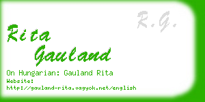 rita gauland business card